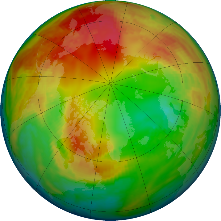 Arctic ozone map for 04 February 1998